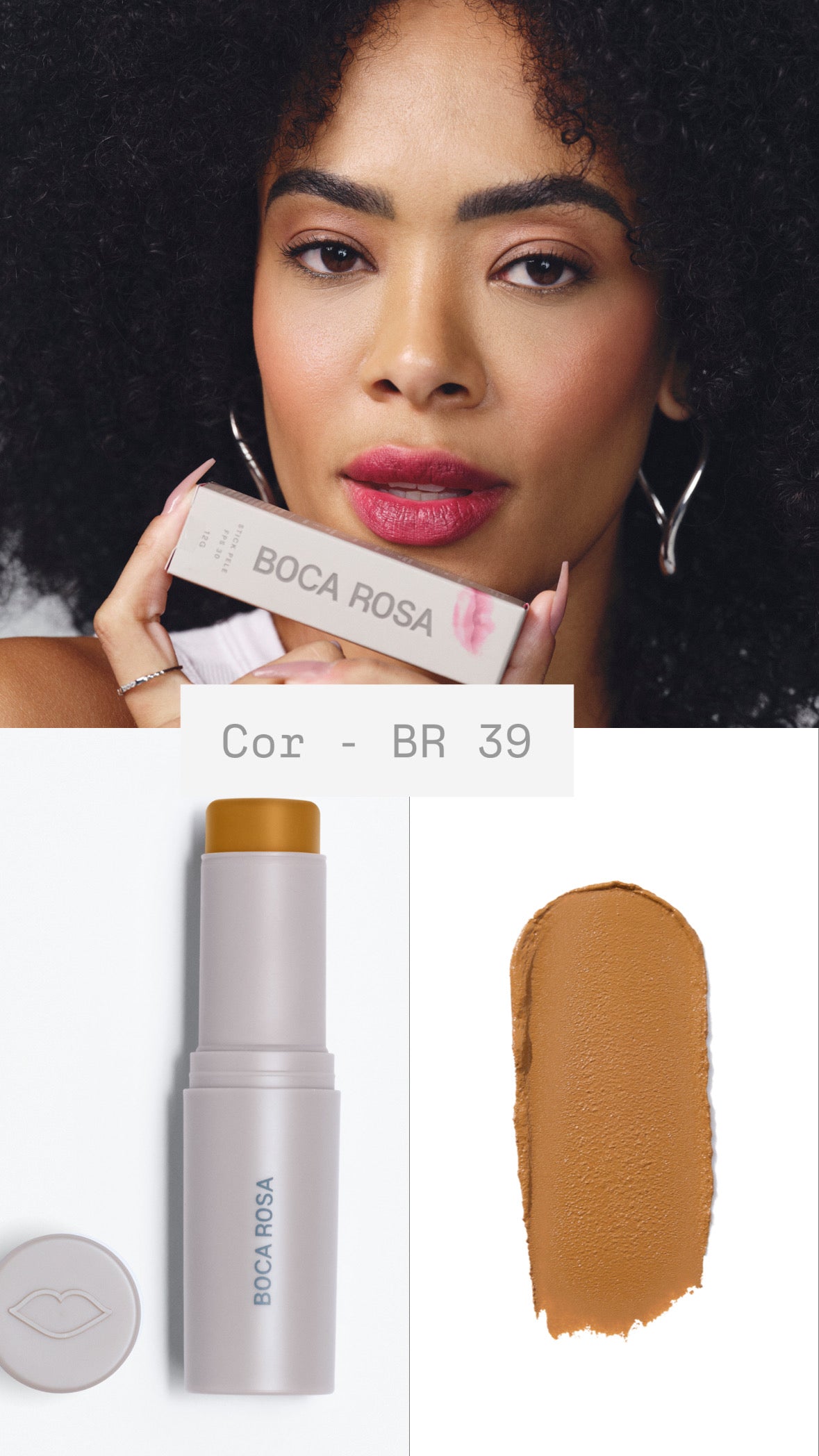 Boca rosa Stick Pele Multifuncional