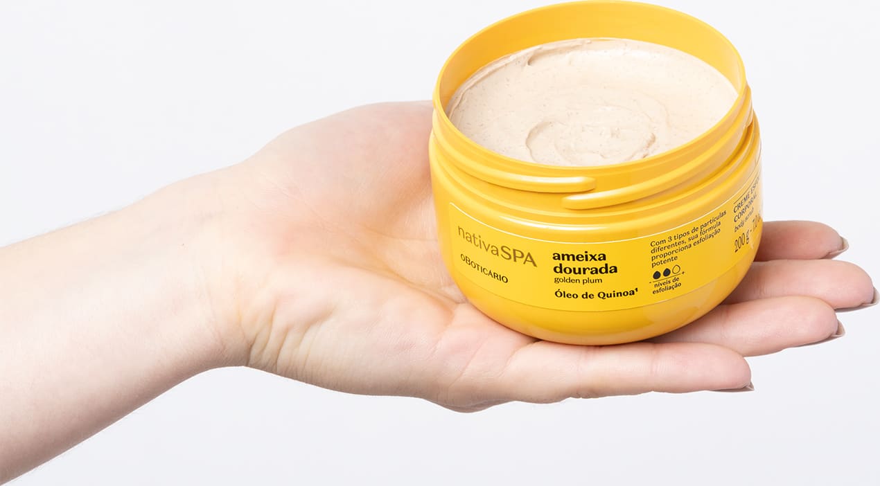 O Boticário Creme Esfoliante Corporal Nativa Spa Ameixa Dourada, 200g