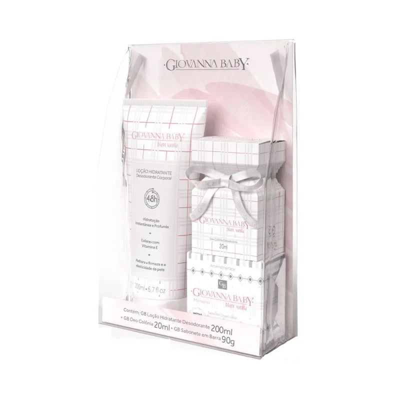 Kit Giovanna Baby Blanc Vanilla Colônia Hidratante e Sabonete Vegetal