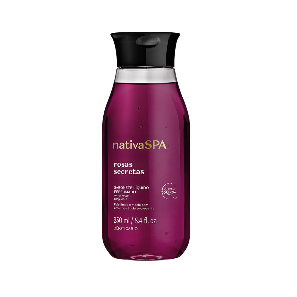 Sabonete Líquido Corporal Perfumado Nativa SPA Rosas Secretas, 250ml