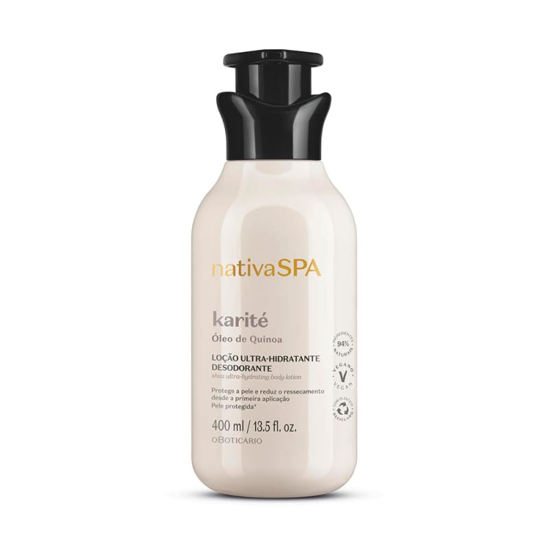 LOÇÃO HIDRATANTE NATIVA SPA KARITÉ, 400ML