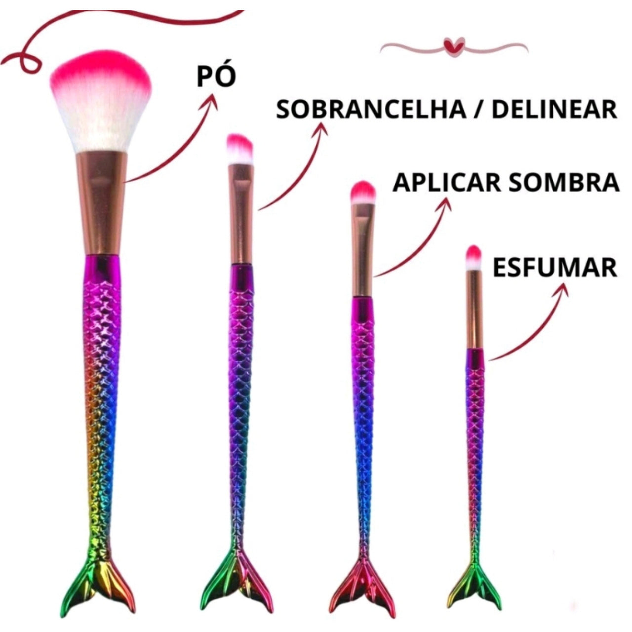 Kit pincel sereia