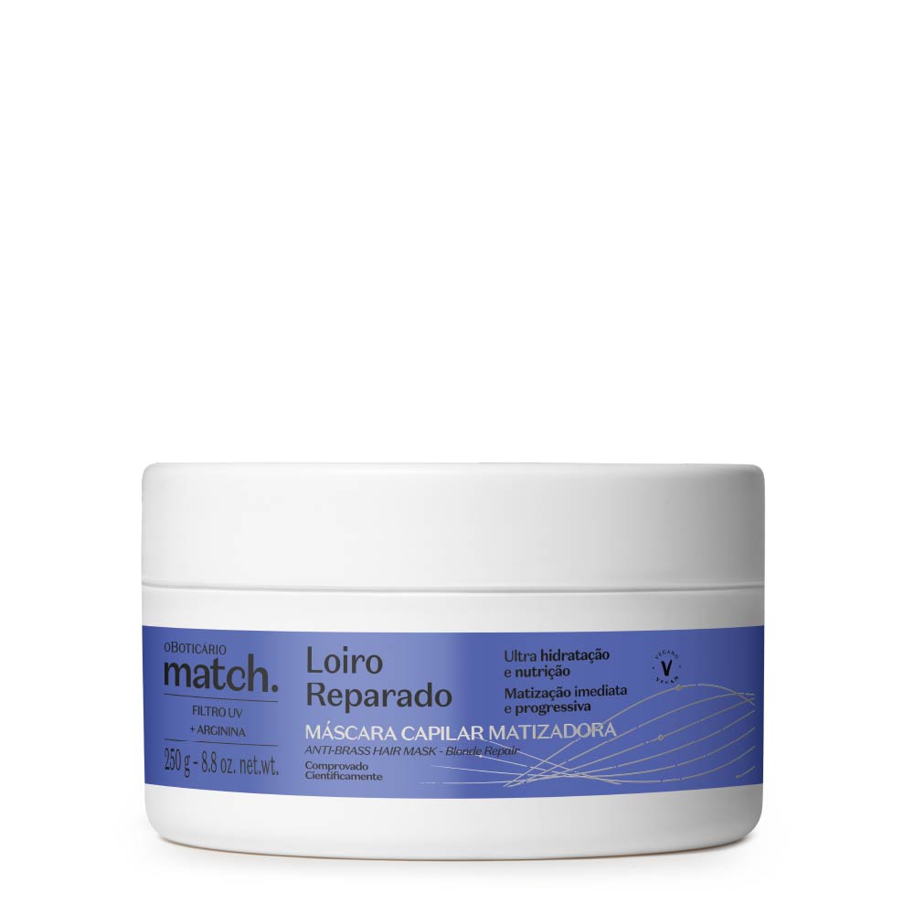 Máscara Matizadora Match Loiro Reparado, 250g