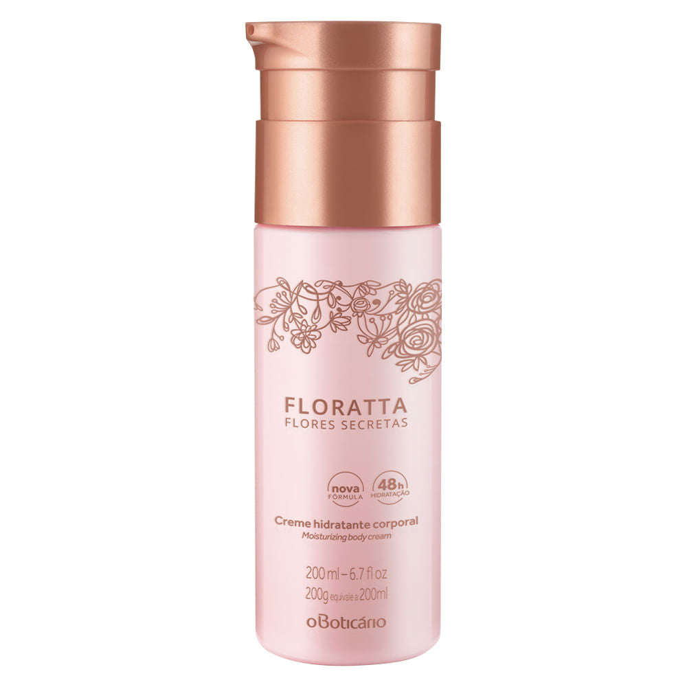 Creme Hidratante Corporal Floratta Flores Secretas, 200g