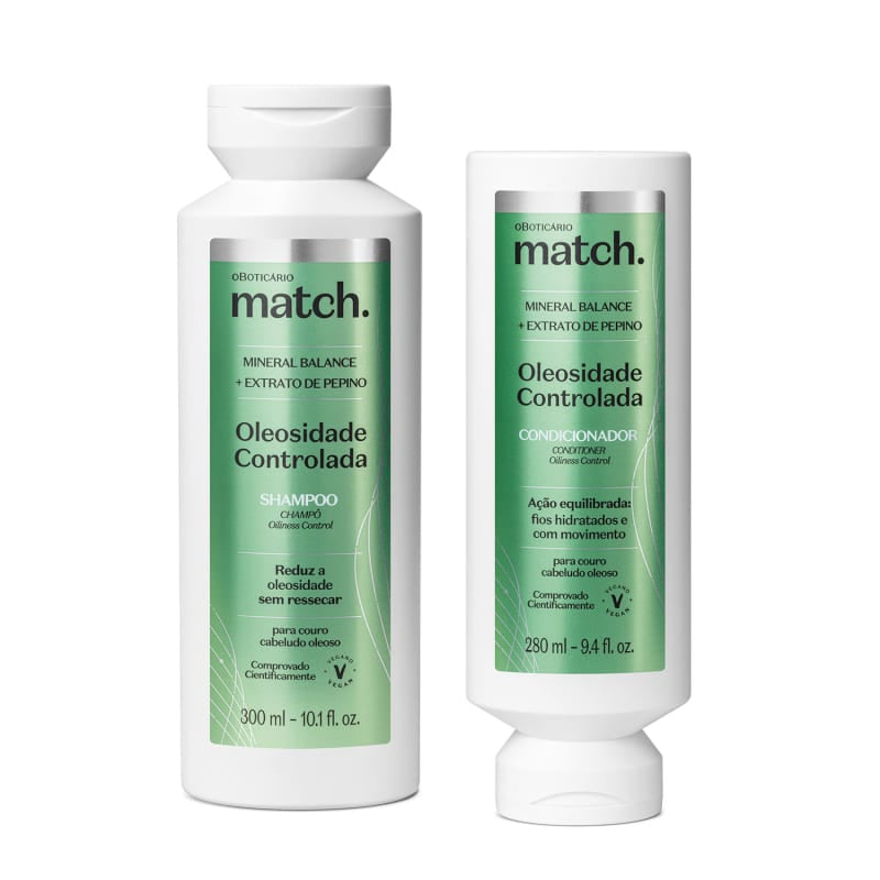 Match Oleosidade Controlada: Shampoo 300ml + Condicionador 280ml