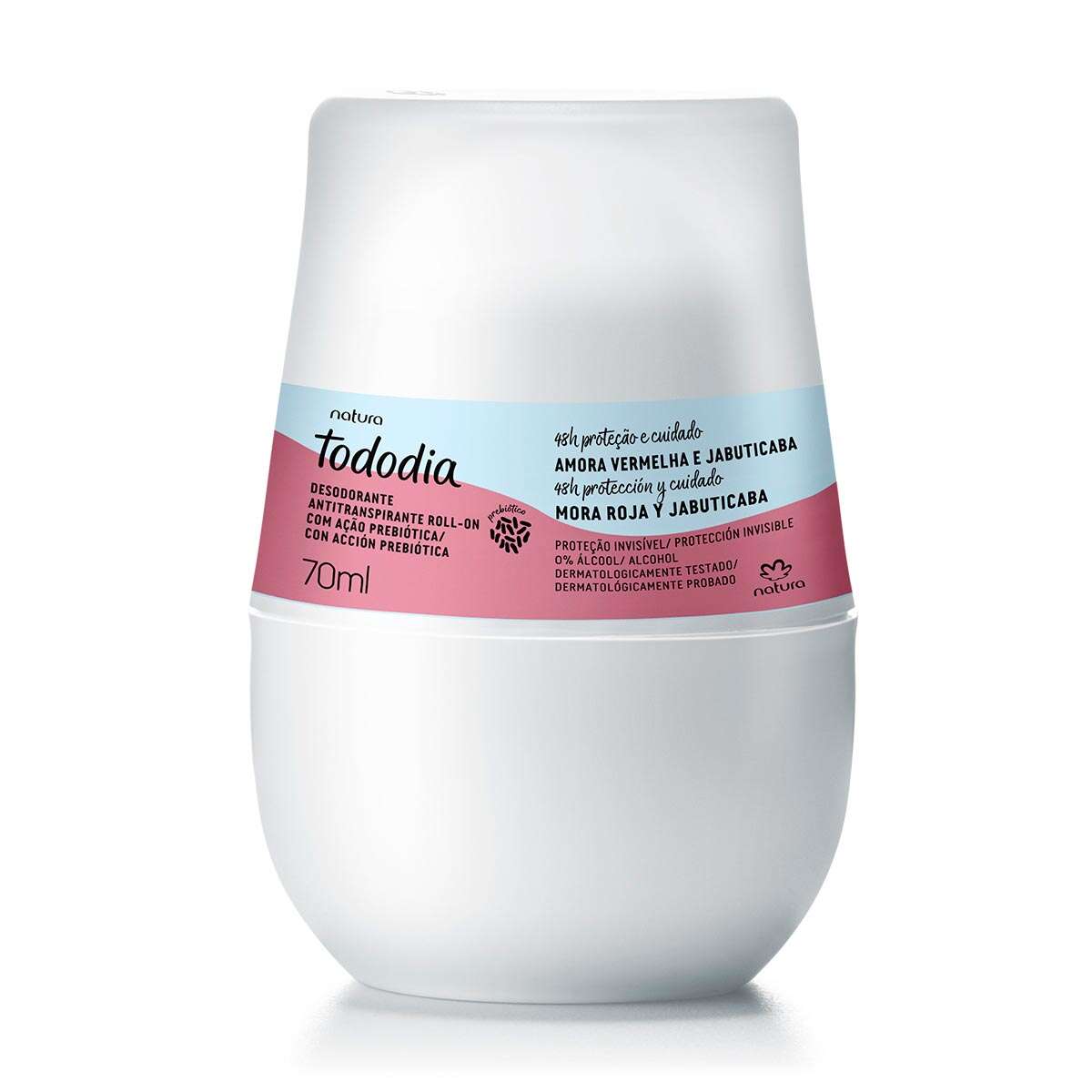 Natura- Desodorante Antitranspirante Roll-on Tododia Amora Vermelha e Jabuticaba