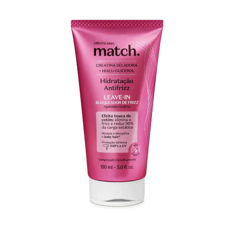 LEAVE-IN BLOQUEADOR DE FRIZZ MATCH HIDRATAÇÃO ANTIFRIZZ, 150ML