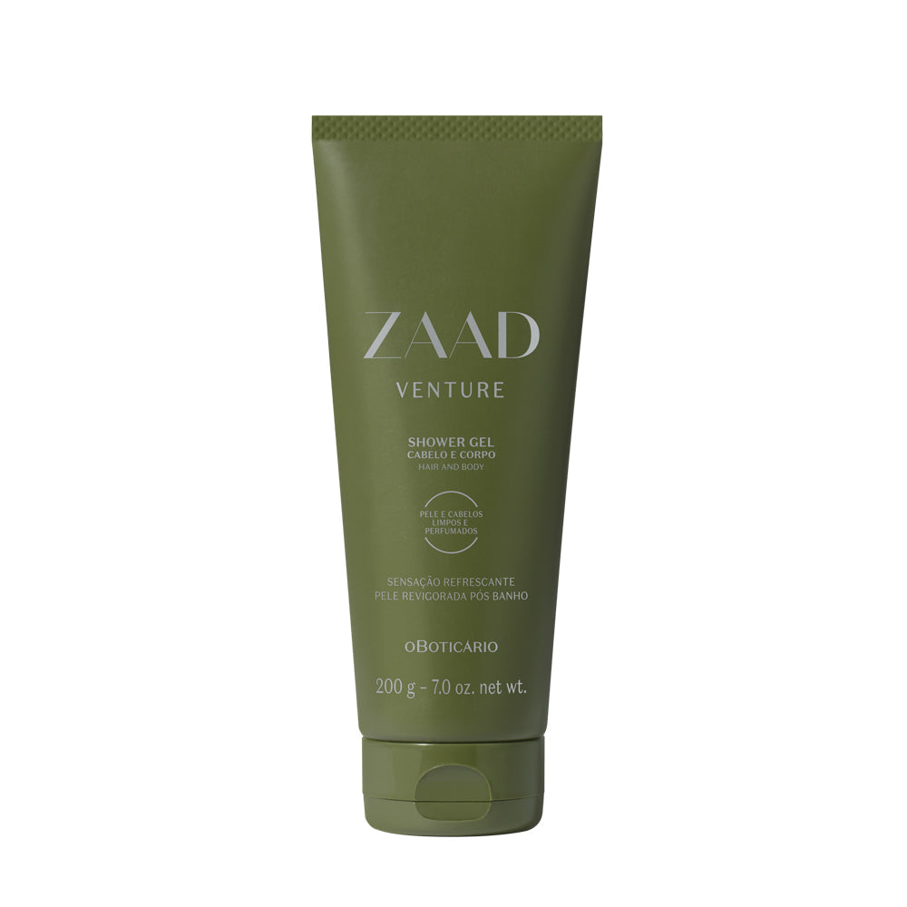 ZAAD VENTURE SHOWER GEL CABELO E CORPO, 200G