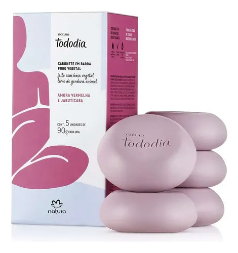 Natura-SABONETE AMORA VERMELHA E JABUTICABA TODODIA 5 UNID DE 90G