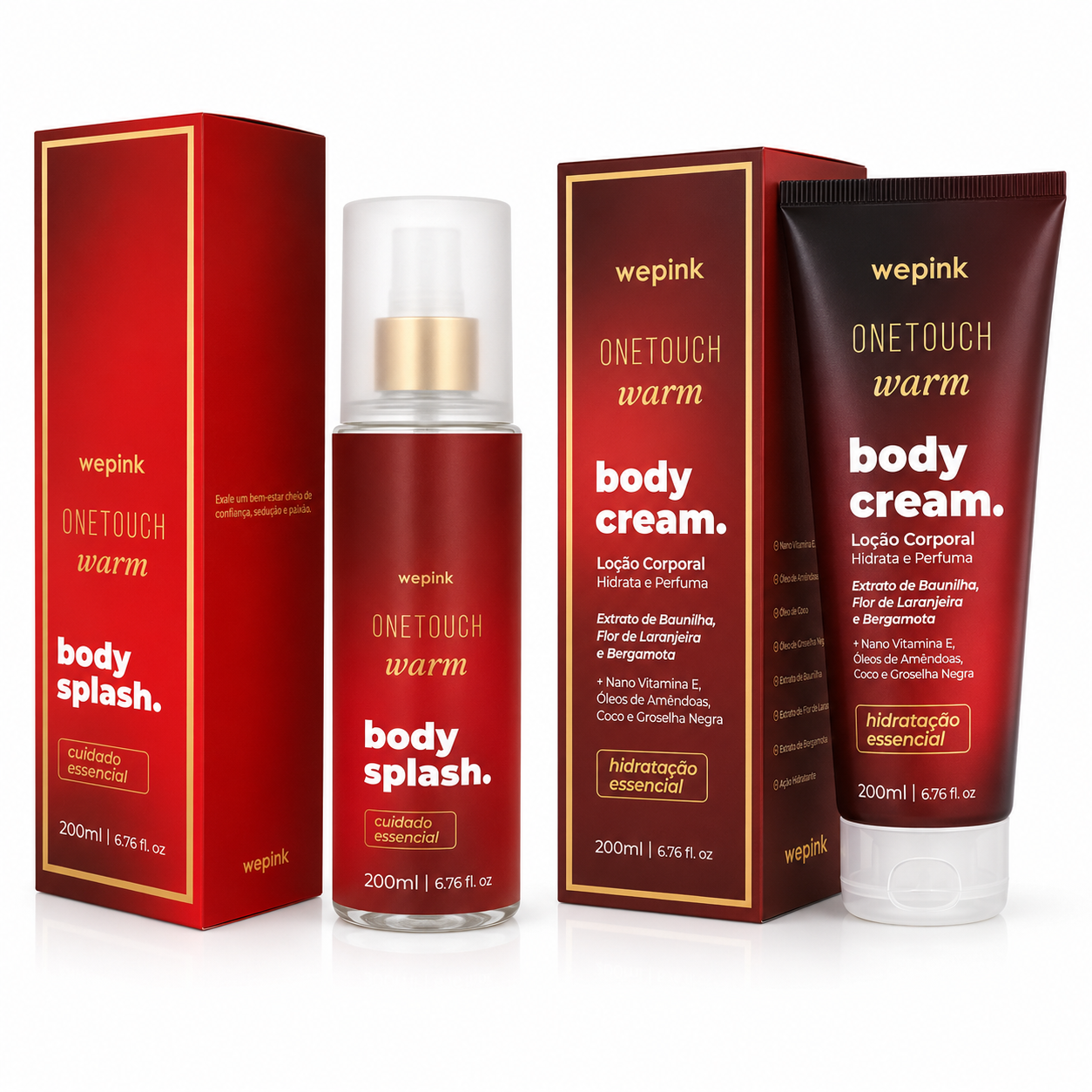 Kit Body Splash One touch Warm + Body cream Wepink