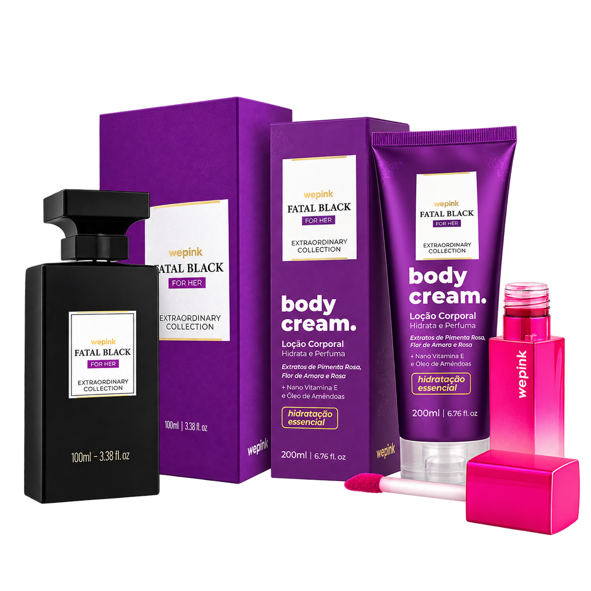 Kit Perfume + Body cream + Lip Tint