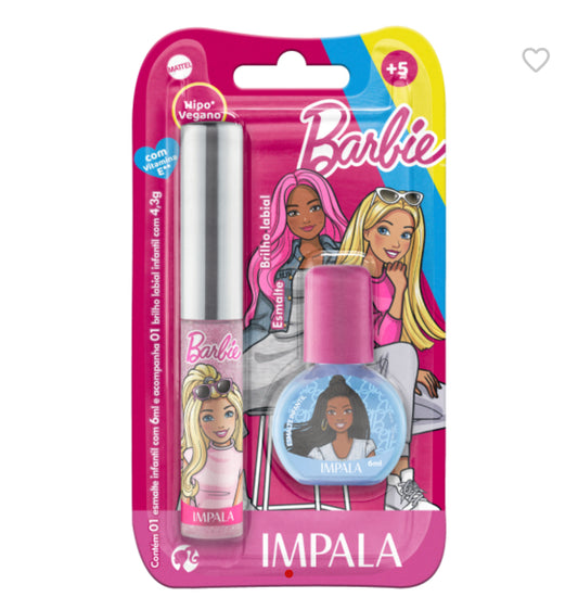 Kit Esmalte e Brilho Labial Tutti-Frutti Infantil Impala