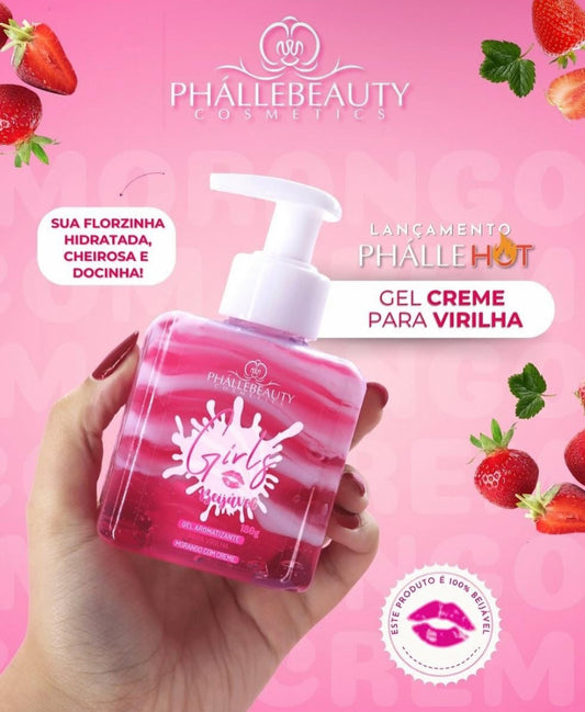 Gel Creme para Virilha - Morango com Creme - 180g - Beijável