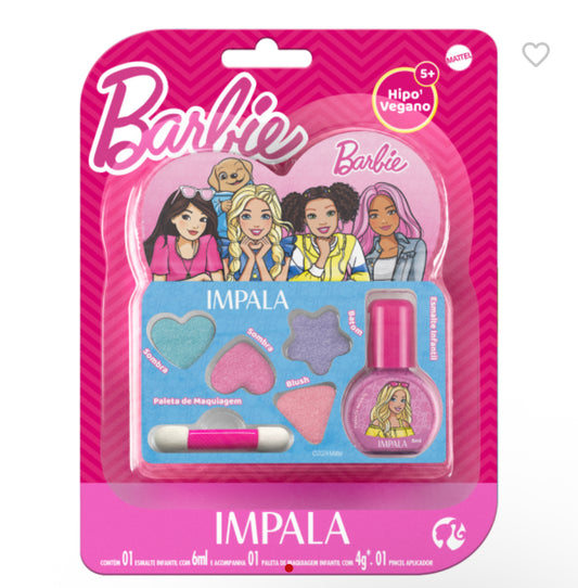 Kit Esmalte e Maquiagem Infantil Impala Barbie