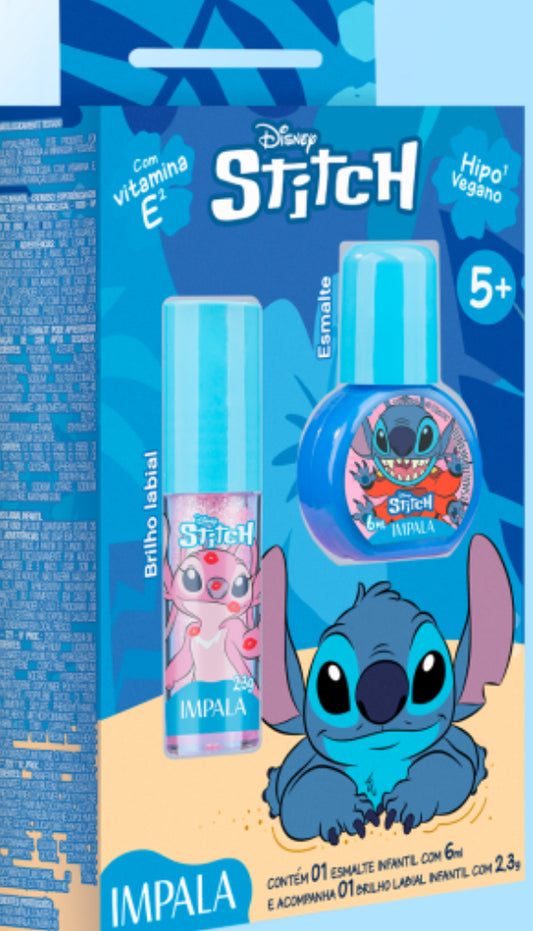 Kit Esmalte e Brilho Labial Angel Infantil - Impala