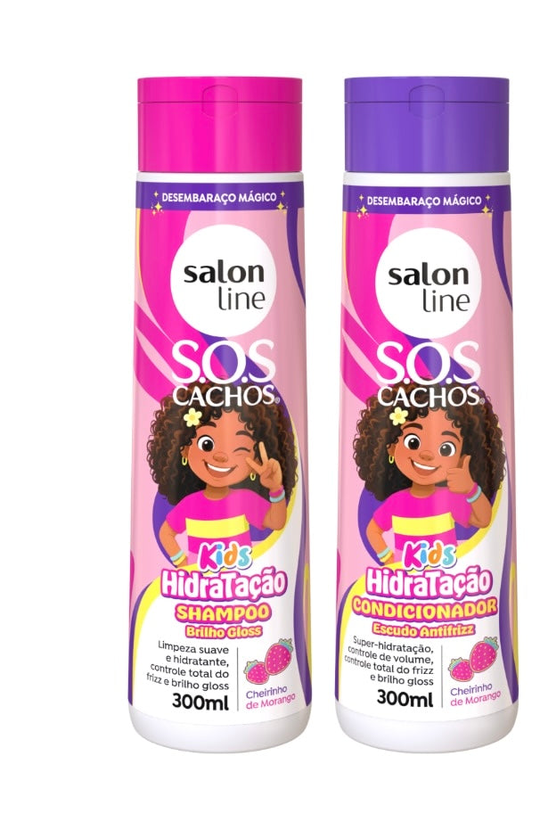 Kit Shampoo + Condicionador  SOS Cachos Kids Hidratação Salon Line
