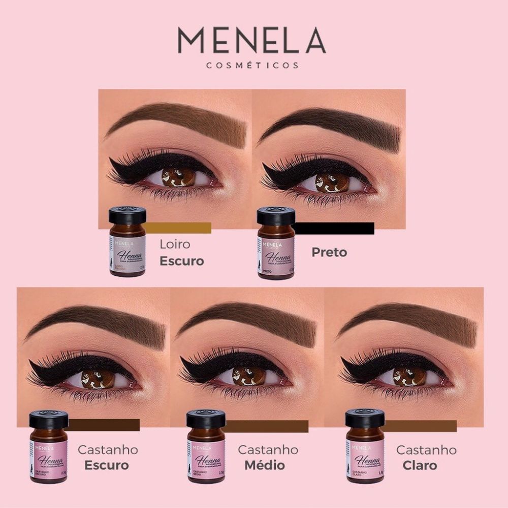Kit Henna Profissional para Sobrancelhas Menela
