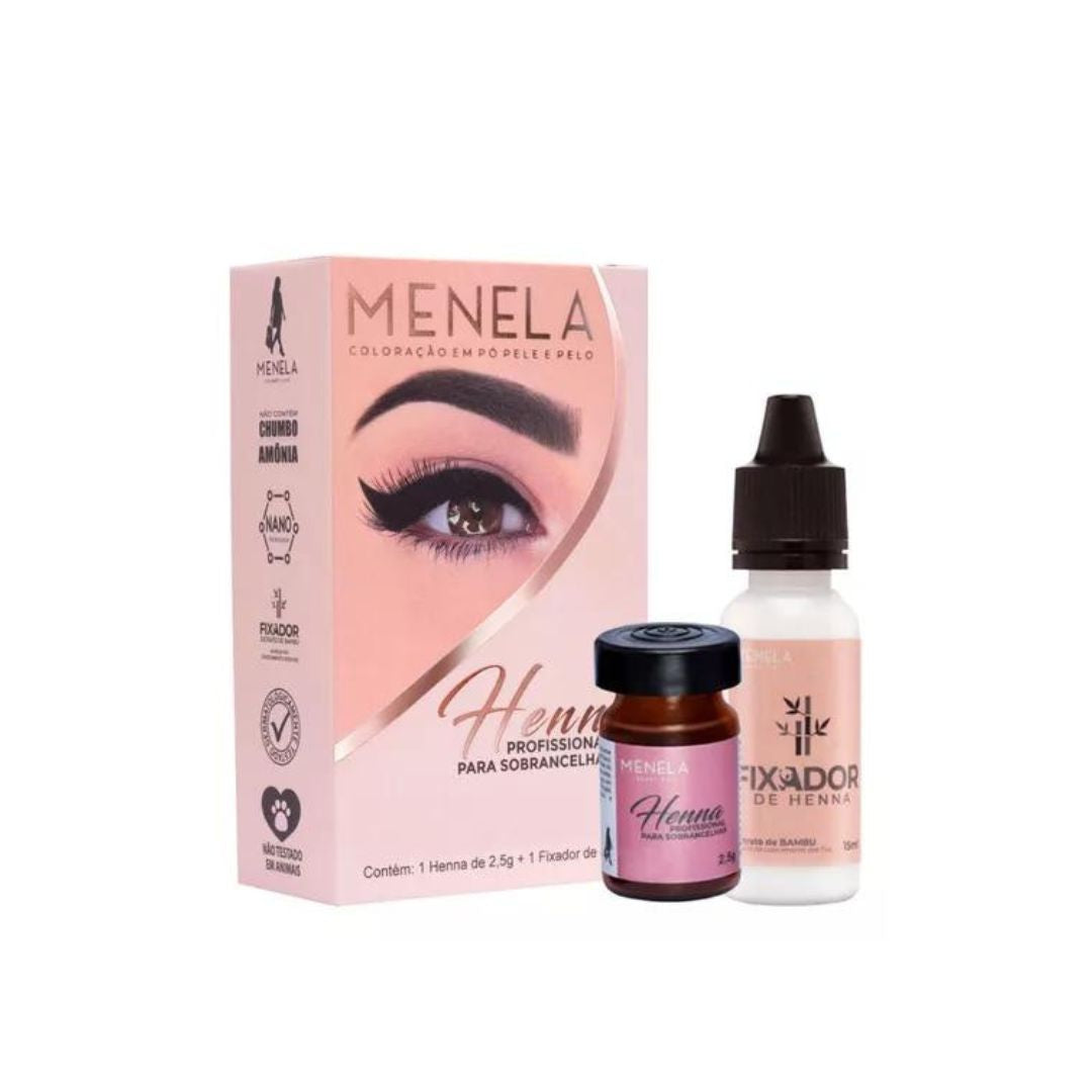 Kit Henna Profissional para Sobrancelhas Menela