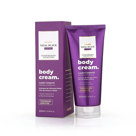 Body Cream Fatal Black For Her Desodorante Hidratante 200ml - Wepink