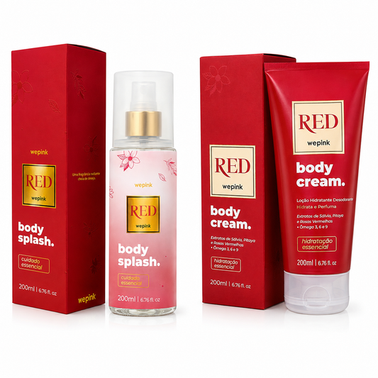 Kit Body splash Red + Body Cream Red Wepink