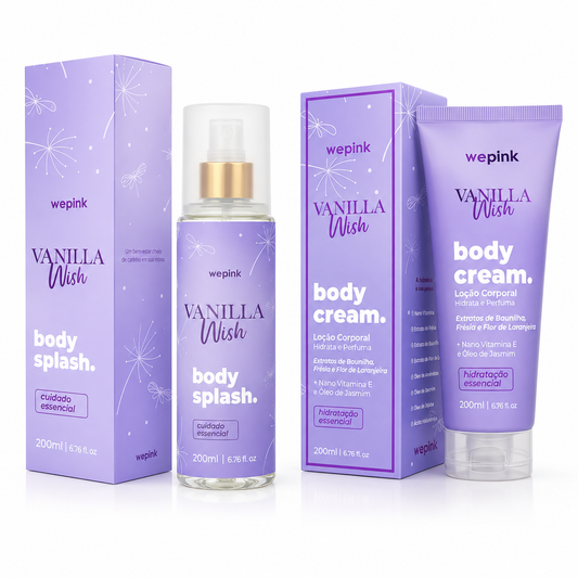 Kit Body Splash Vanilla Wish + Body cream Wepink