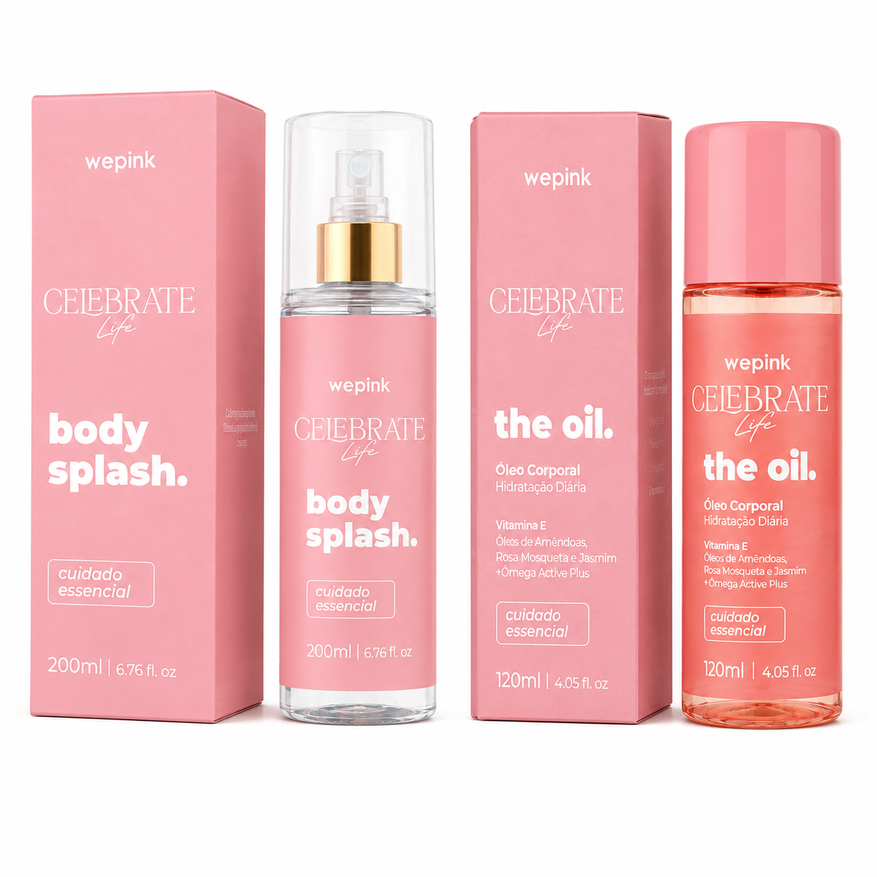 Kit Body splash Celebrate life +Oleo Wepink