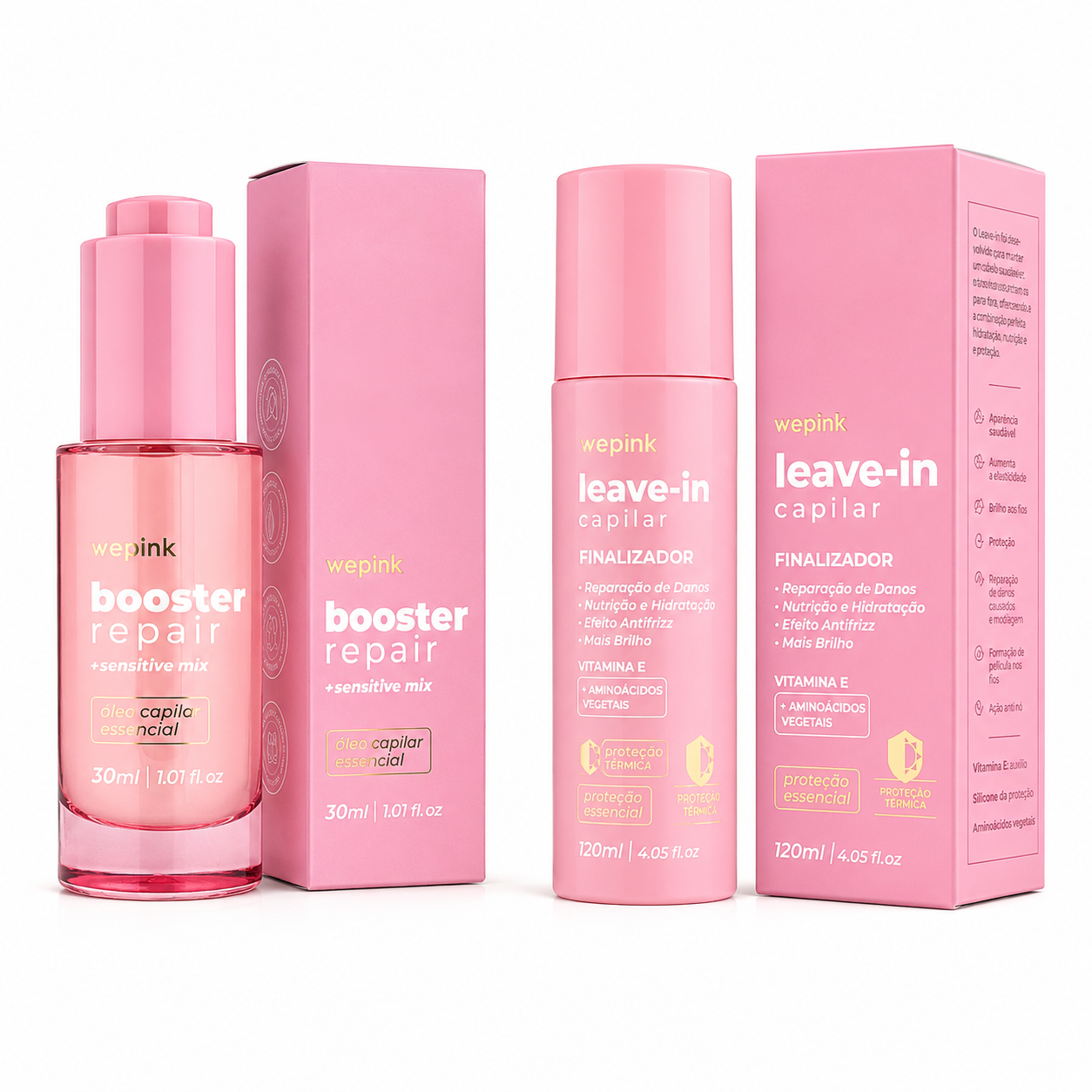 Kit Óleo booster + Leave in we pink