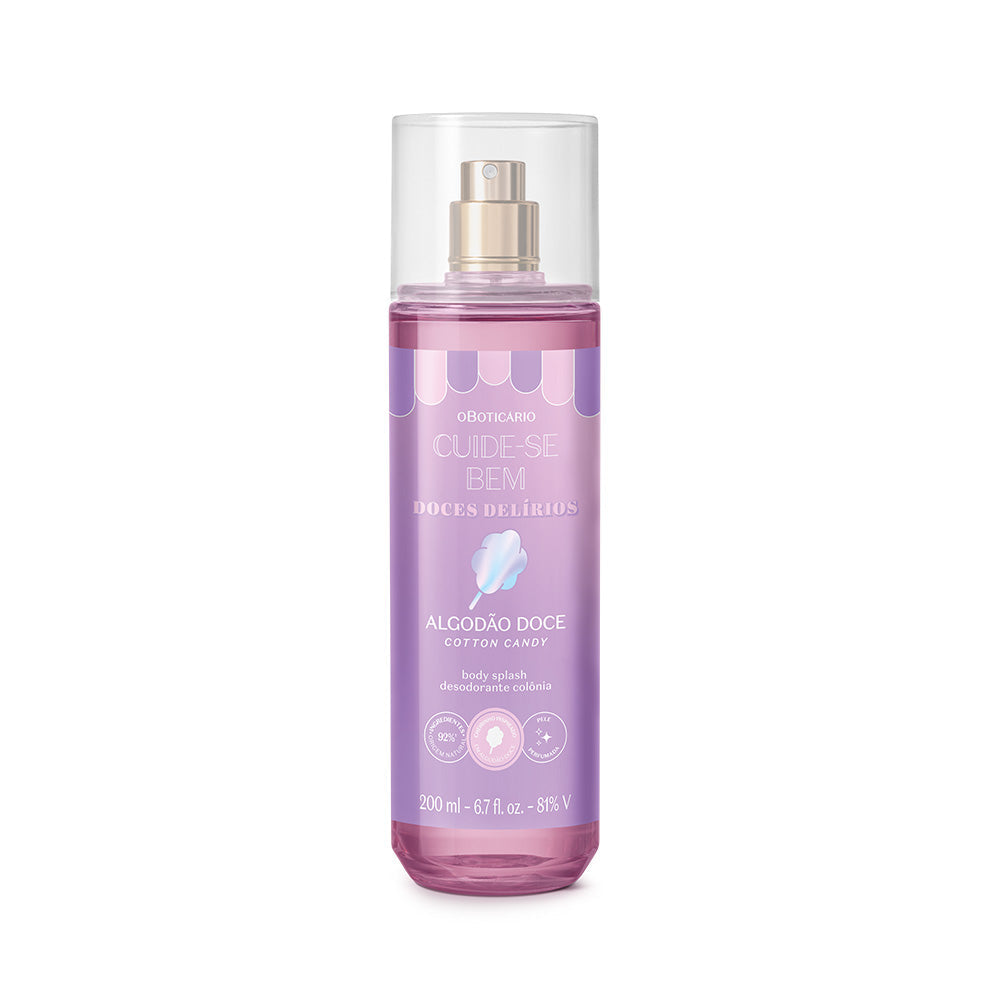 Body Splash Cuide-se Bem Doces Delírios Algodão Doce 200ml