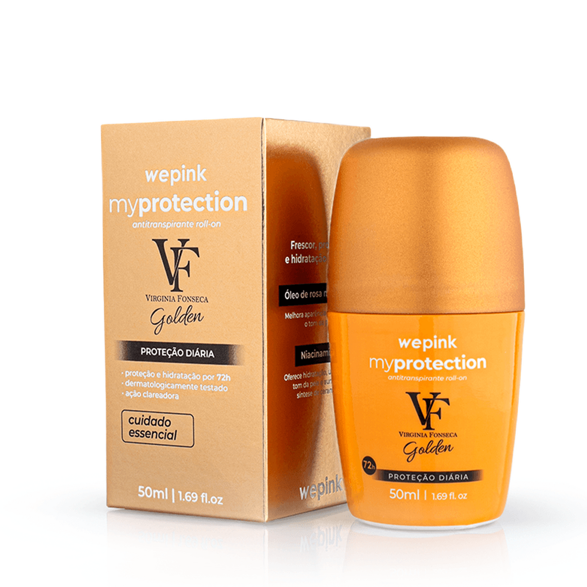 Desodorante Antitranspirante Roll-on MyProtection VF Golden 50ml - Wepink
